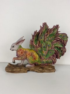 Ratatoskr Squirrel peacock Peacock Squirrel Mystical creature Spirit animal Norse mythology Norse god Morris squirrel Pagan statue