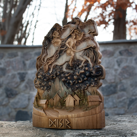 Norse Disir, Goddess statue, Pagan decor Spirits Norse gods Odin altar Pagan altar Norse mythology Wood carving