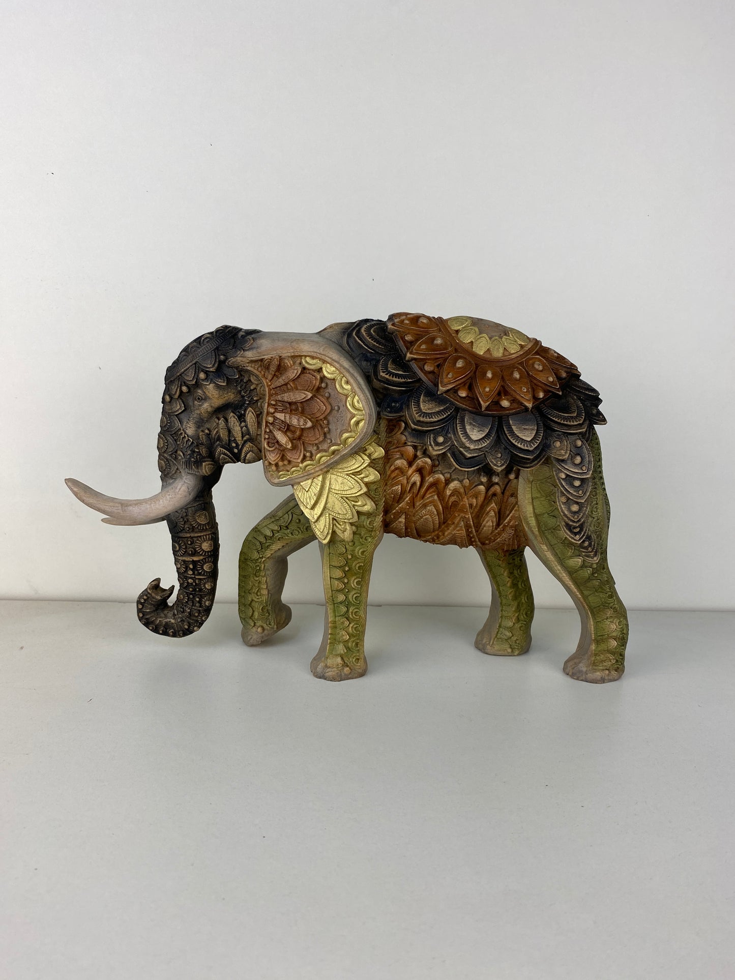 Elephant sculpture Hindu elephant Wooden elephant Elephant figurine Elephant decor Elephant gift Ganesha Elephant home decor Wood carving