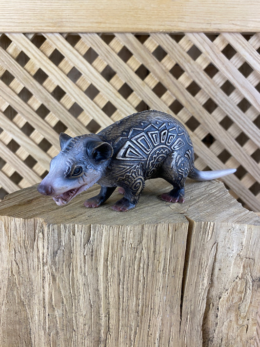 Opossum Opossum animal Opossum figurine Wood opossum Opossum statue Opossum art Animal decor Carving Woodcarving Animal statue Animal totem