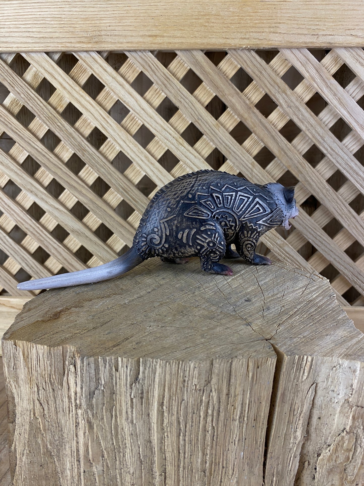 Opossum Opossum animal Opossum figurine Wood opossum Opossum statue Opossum art Animal decor Carving Woodcarving Animal statue Animal totem