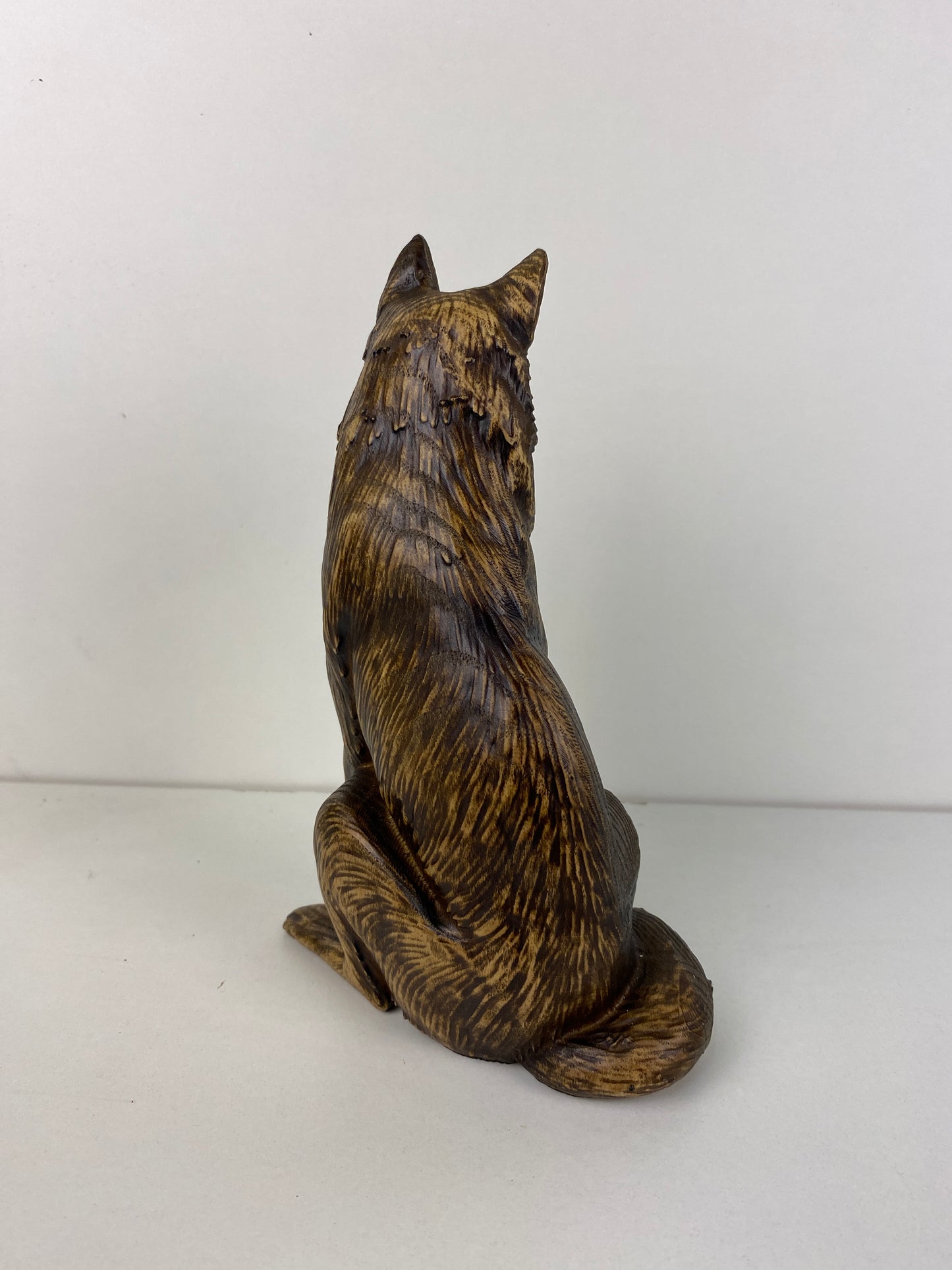 Wolf sculpture Wood wolf Wolf statue Wolf decor Norse mythology Fenrir Wolf art Viking wolf Wolf totem Wood carving Wooden wolf carved