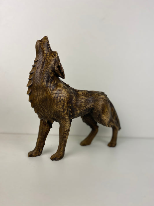 Wolf statue Wolf sculpture Fenrir Wolf figurine Wolf decor Viking wolf Wolf art Howling wolf Wolf totem Wolf gift Norse mythology Wood wolf