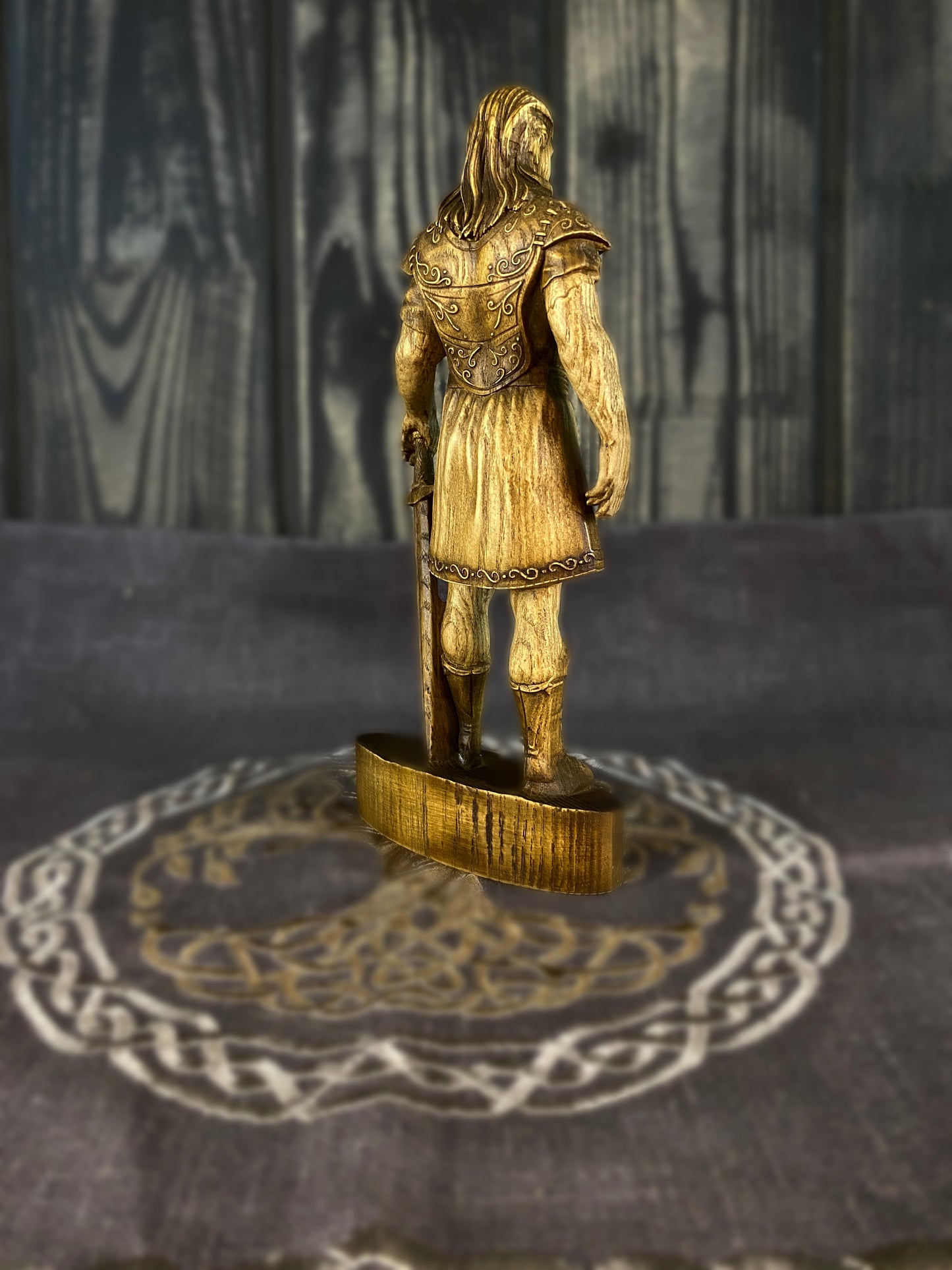 Nuada Hellboy prince nuada God nuada Pagan gods Celtic gods Irish gods Irish mythology Wicca Pagan statue Gooddess statue Wood carved statue