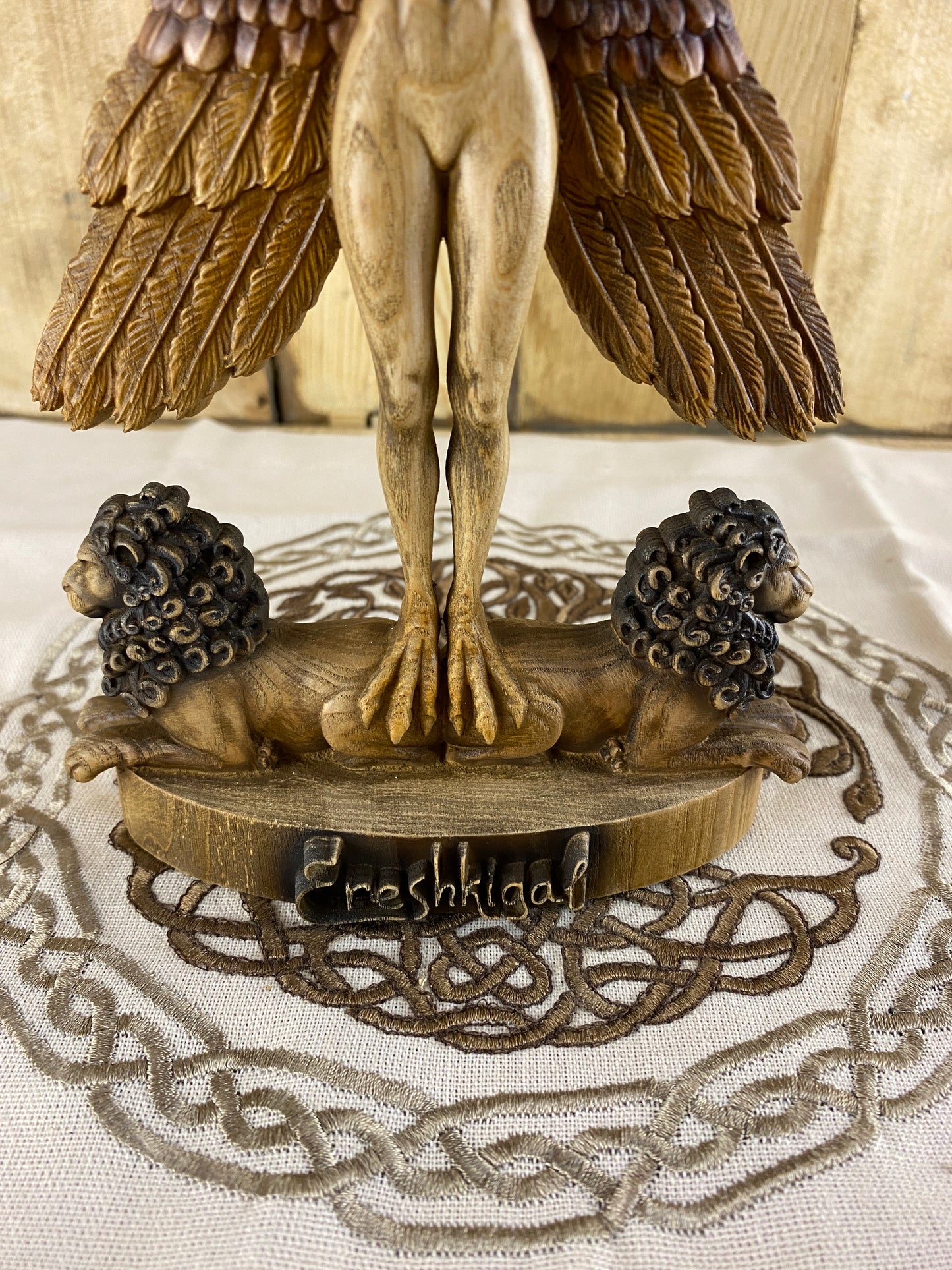 Ereshkigal Ereshkigal statue Mesopotamian goddess Sumerian gods Goddess statue Ishtar Inanna Sumerian art Altar statue Wood god statue