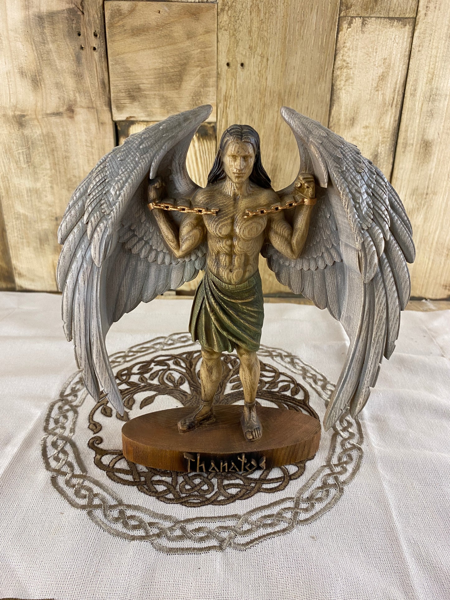 Thanatos Thanatos statue Greek statue Greek mythology Hades statue Pagan altar Greek god Greek altar Witchcraft Goddess statue Pagan statue