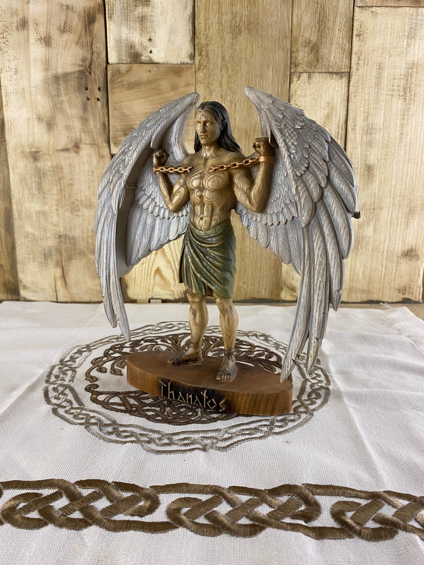 Thanatos Thanatos statue Greek statue Greek mythology Hades statue Pagan altar Greek god Greek altar Witchcraft Goddess statue Pagan statue