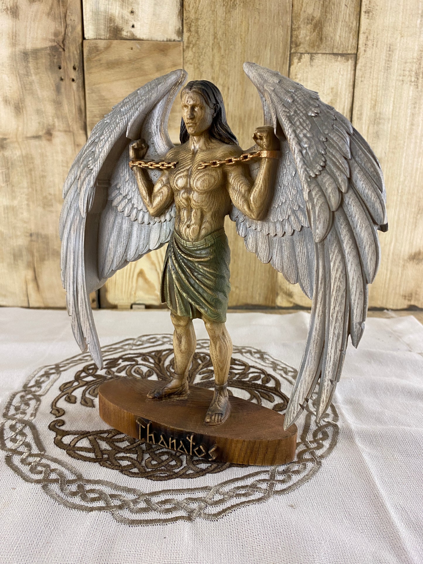 Thanatos Thanatos statue Greek statue Greek mythology Hades statue Pagan altar Greek god Greek altar Witchcraft Goddess statue Pagan statue
