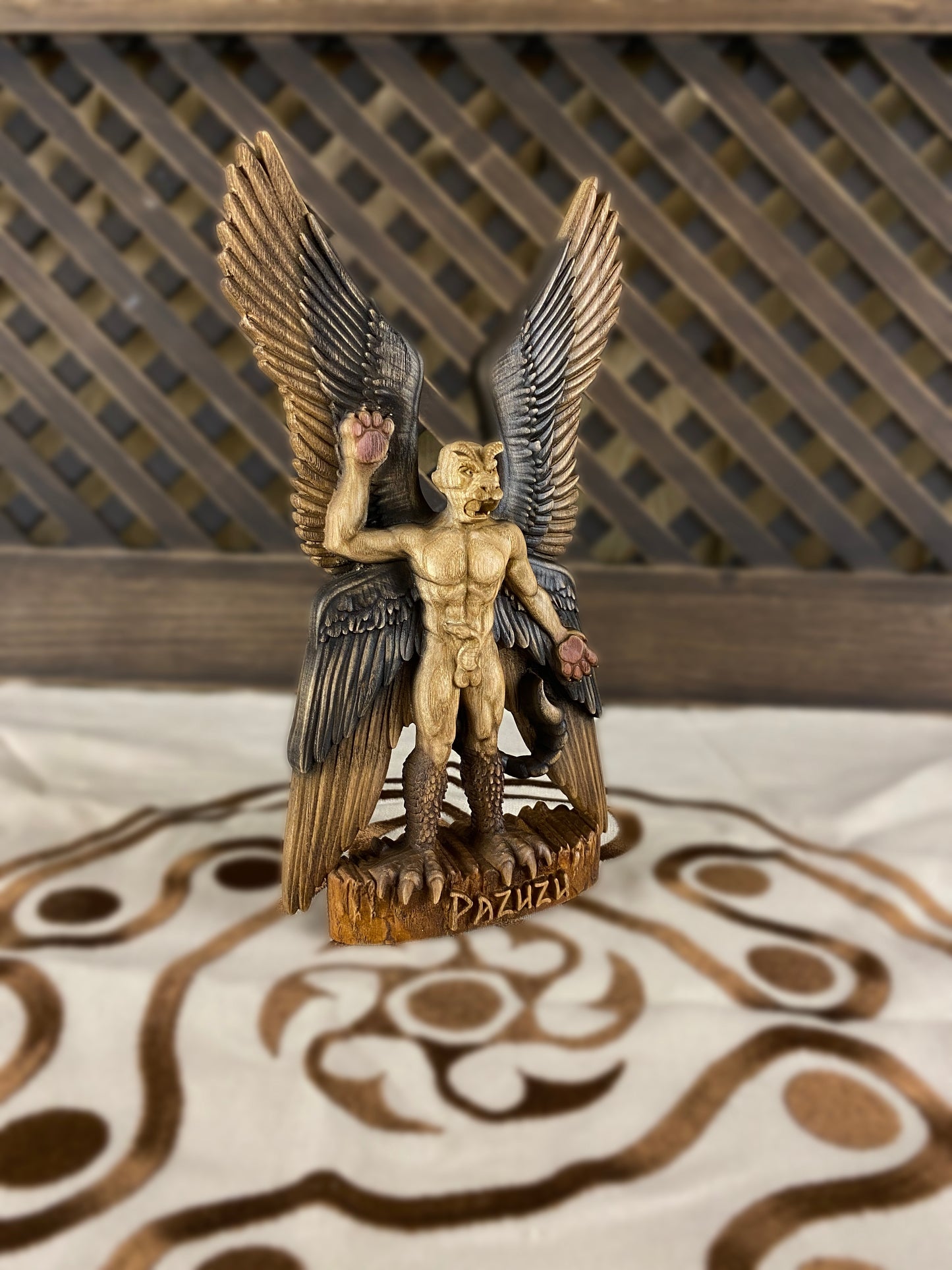 Pazuzu Pazuzu statue Demon statue Pazuzu idol Satanic statue Sumerian statue Mythical creature Sumerian goddess Ishtar Wicca Occult decor