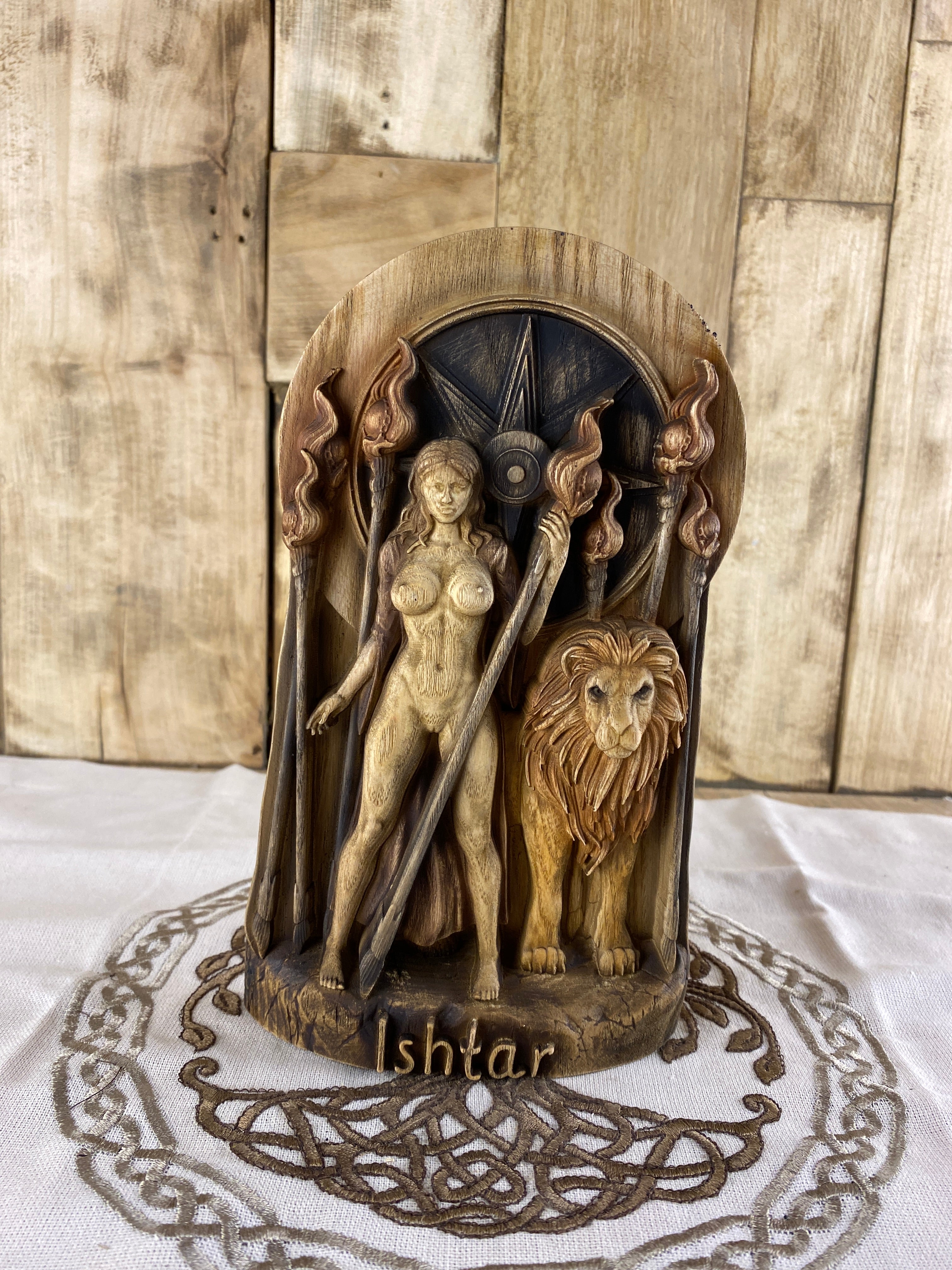 Ishtar Ishtar statue Inanna Goddess statue Star of ishtar Sumerian Ast ...