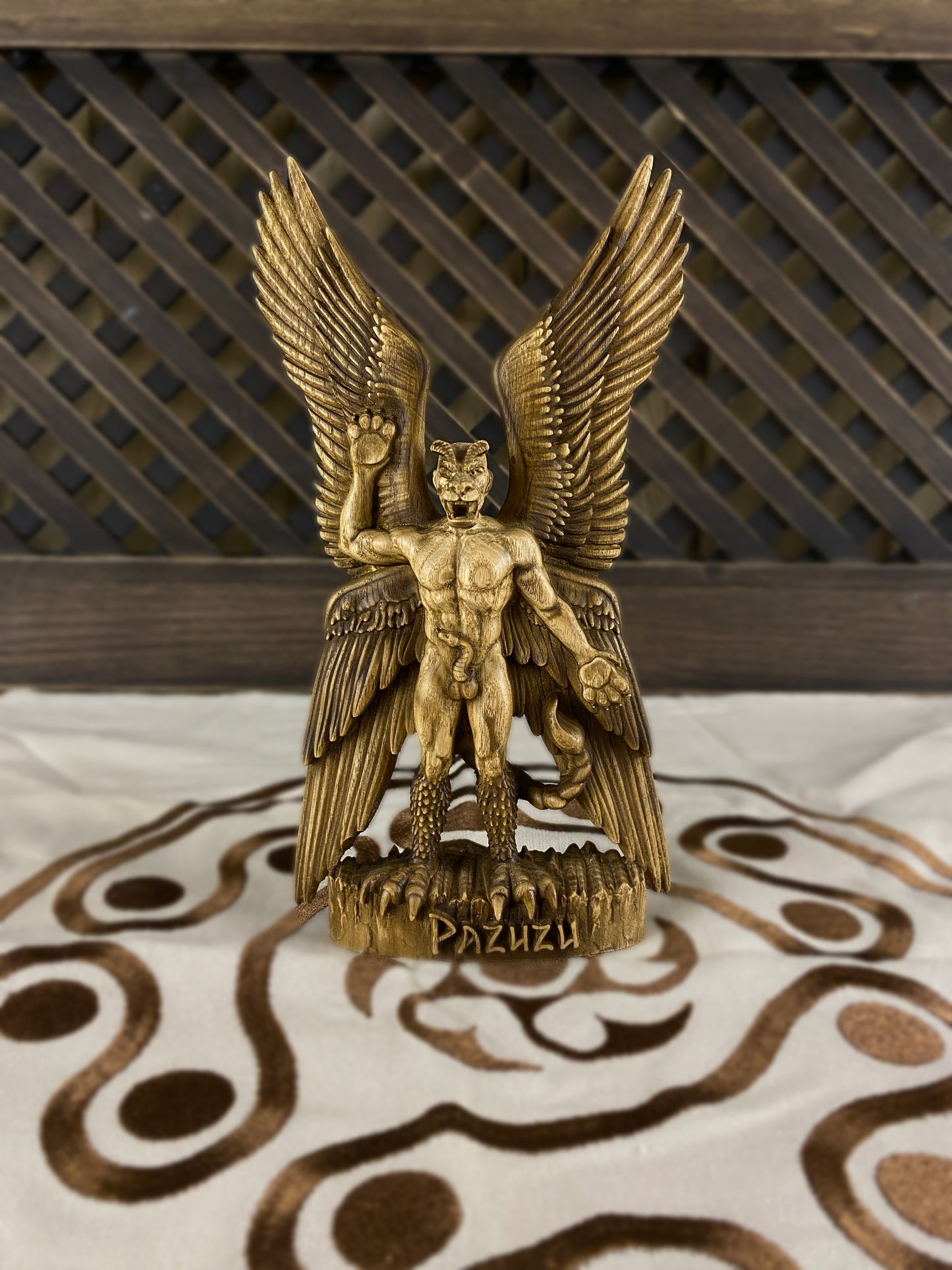 Pazuzu Pazuzu statue Demon statue Pazuzu idol Satanic statue Sumerian statue Mythical creature Sumerian goddess Ishtar Wicca Occult decor