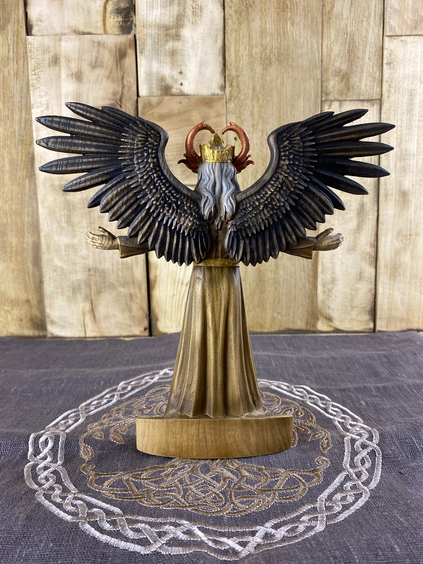 Satan statue Satanism Demon statue Devil statue Satanic Witchcraft Wood carving Demon art Demon decor Occult decor Satanael Occult art