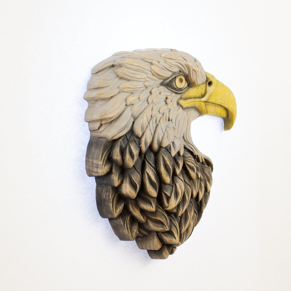 Bald Eagle Wood Wall Art - Wood Carved American Patriot