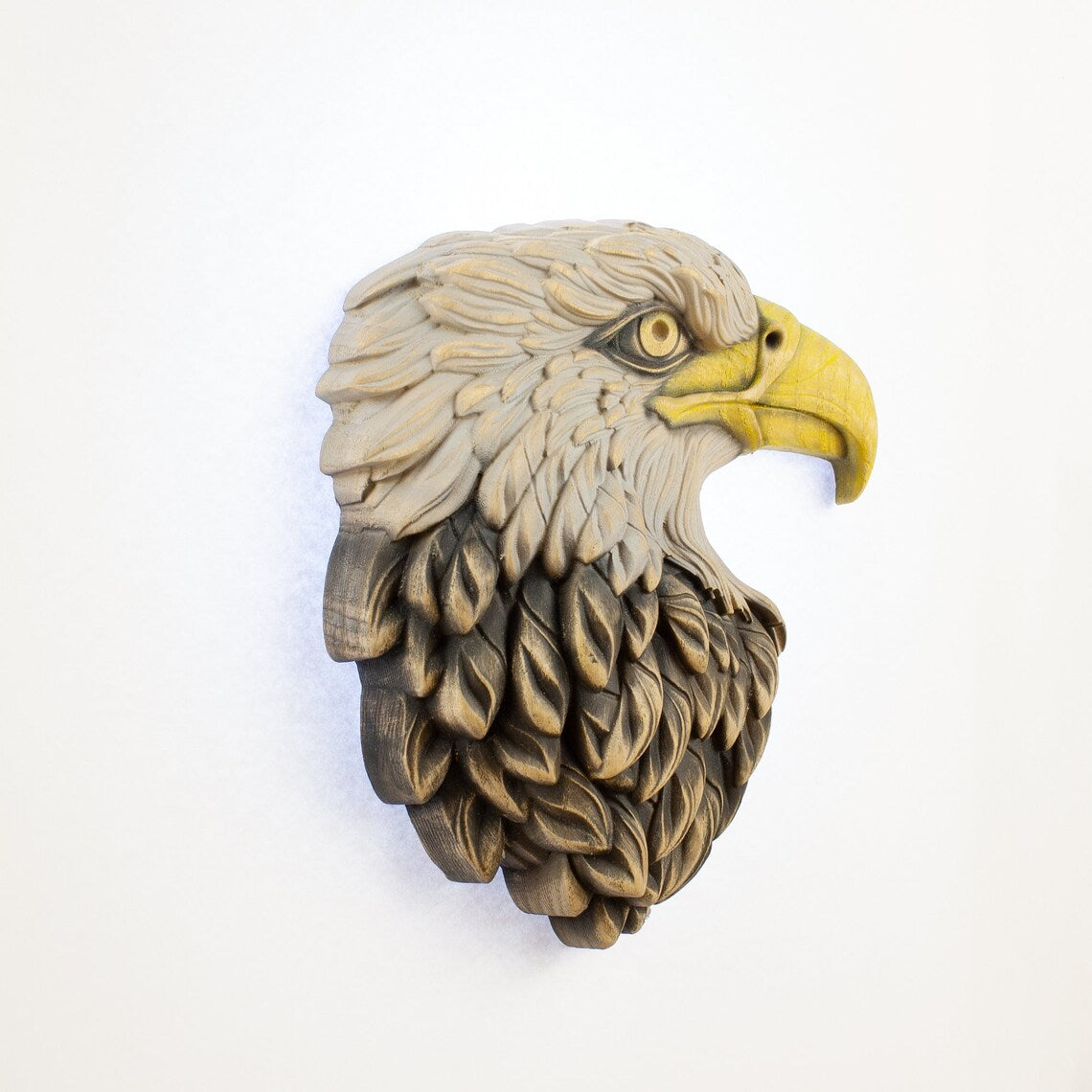 Bald Eagle Wood Wall Art - Wood Carved American Patriot