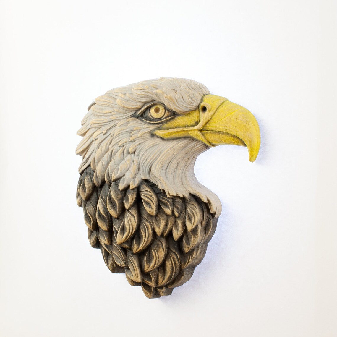 Bald Eagle Wood Wall Art - Wood Carved American Patriot