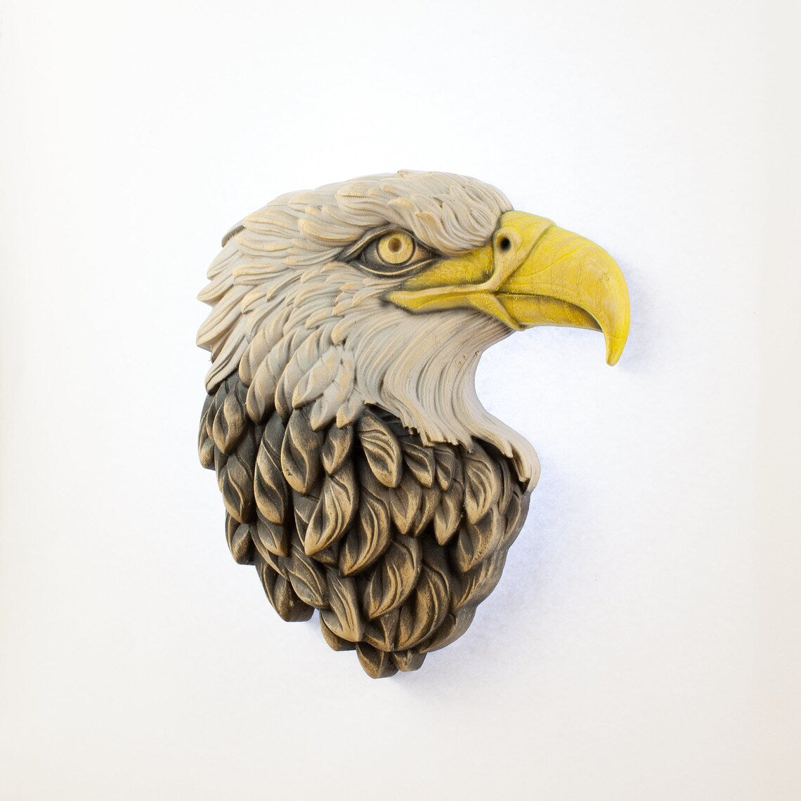 Bald Eagle Wood Wall Art - Wood Carved American Patriot