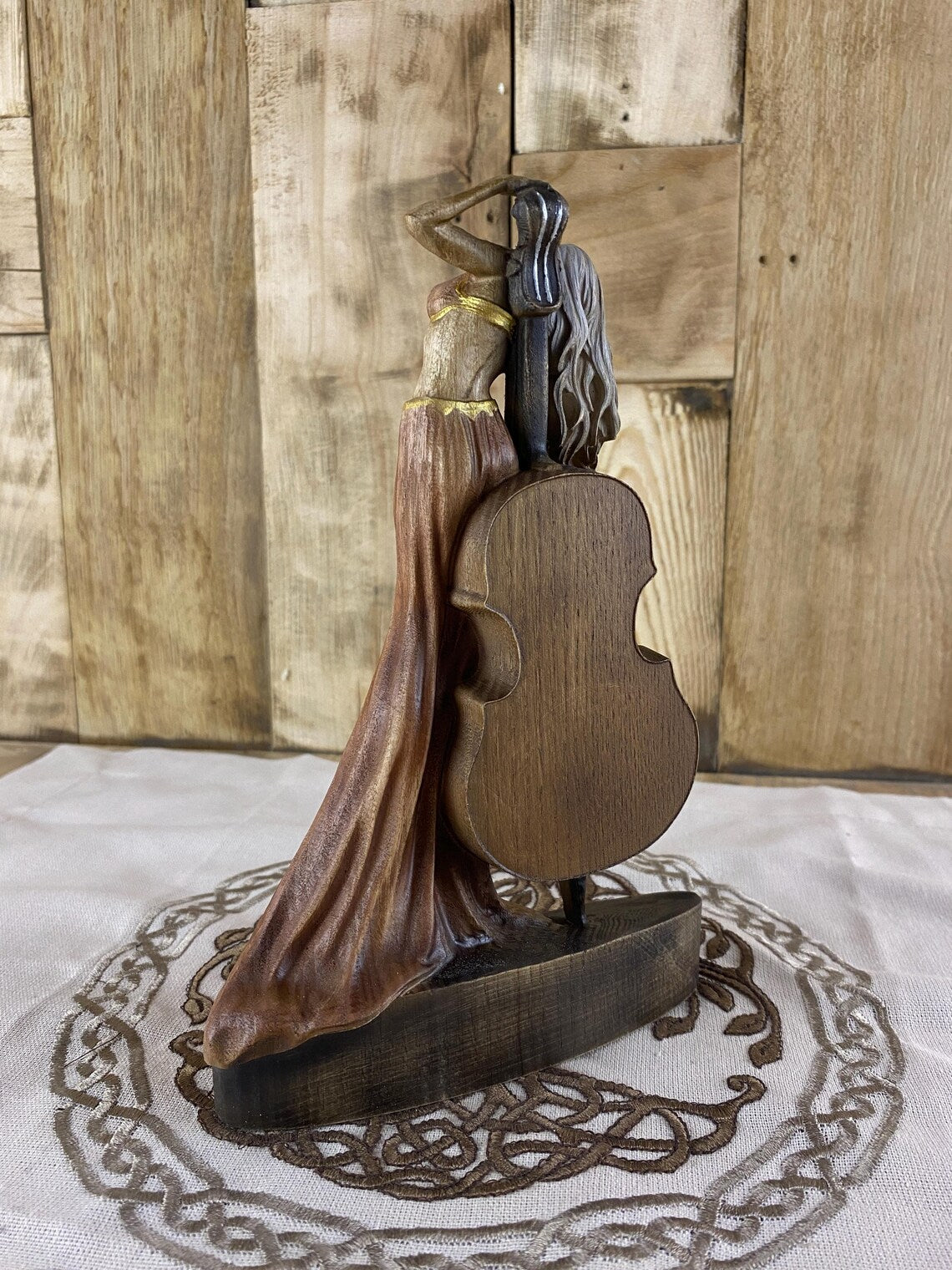 Klepoth Demon Violinist Statue - Handmade Gothic Dark Fantasy Art
