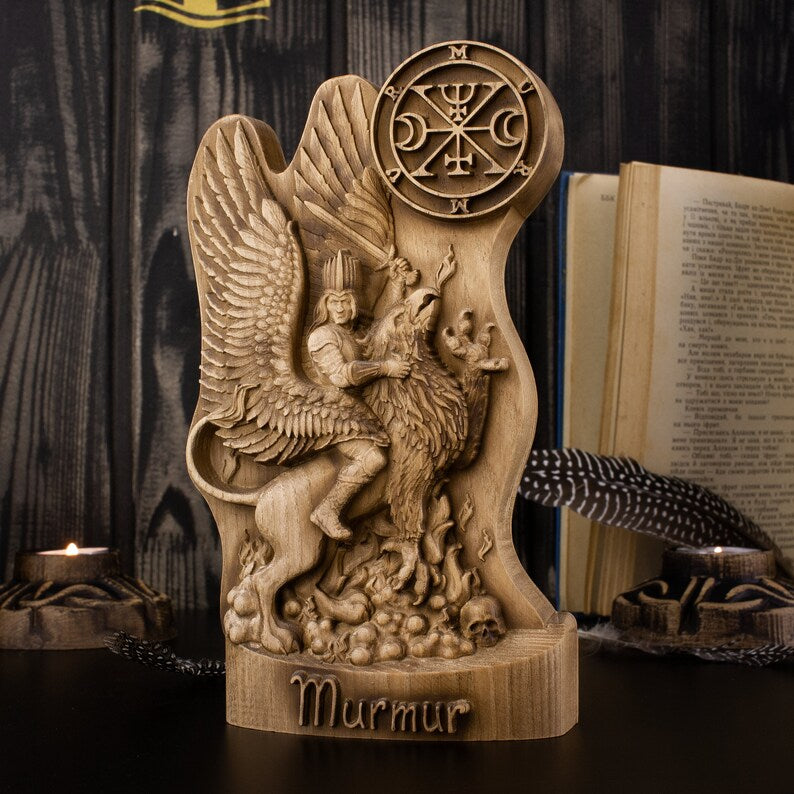 Wooden Statue of Murmur - Embodiment of the Marquis of War Magic