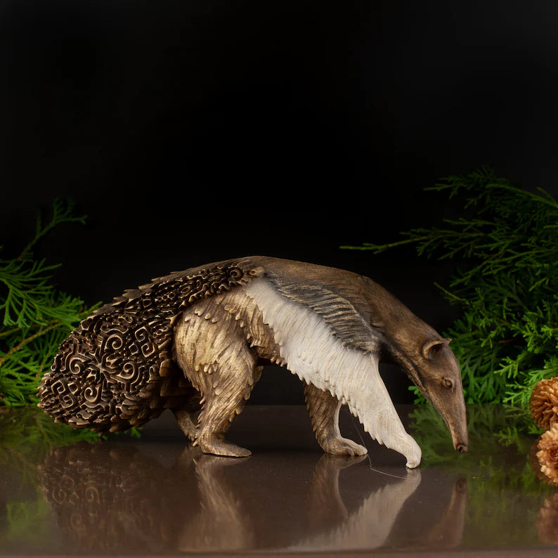 Wooden Giant Anteater Statue