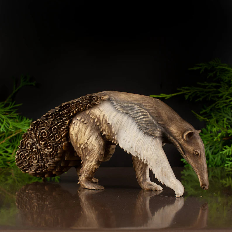 Wooden Giant Anteater Statue