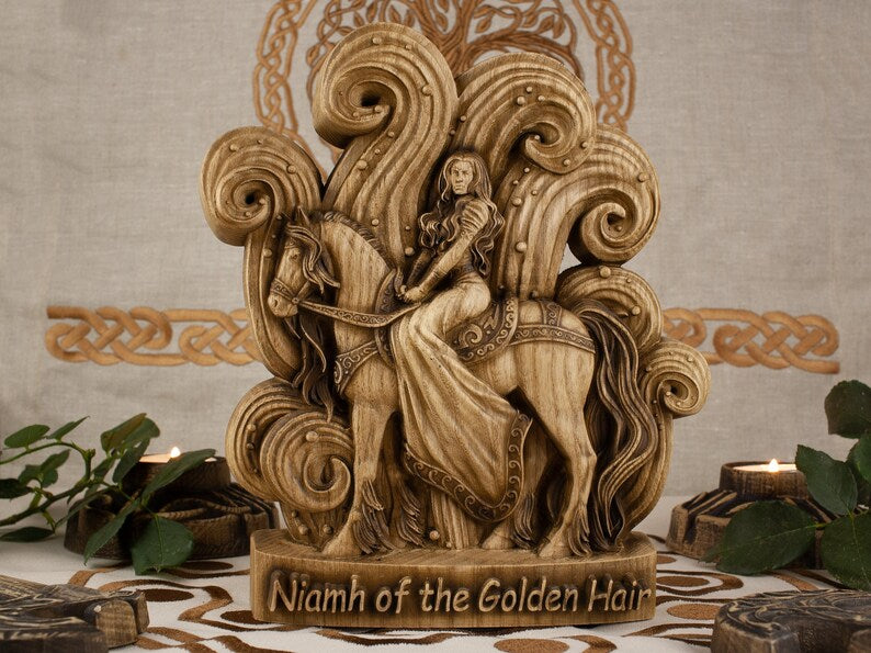 Niamh of the Golden Hair: A Captivating Celtic Goddess Statue