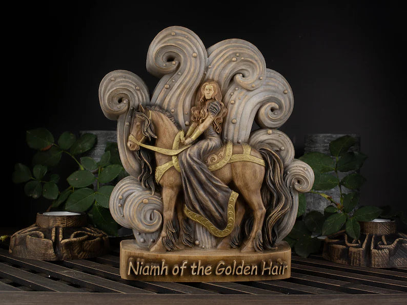 Niamh of the Golden Hair: A Captivating Celtic Goddess Statue