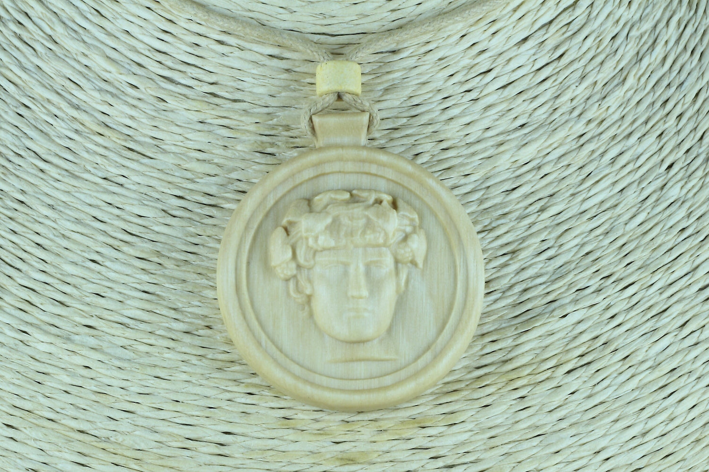 Antinous as Dionysus Wood Necklace