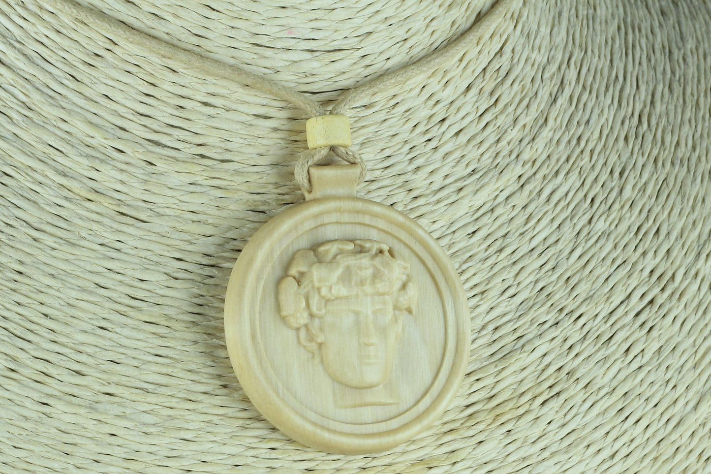 Antinous as Dionysus Wood Necklace