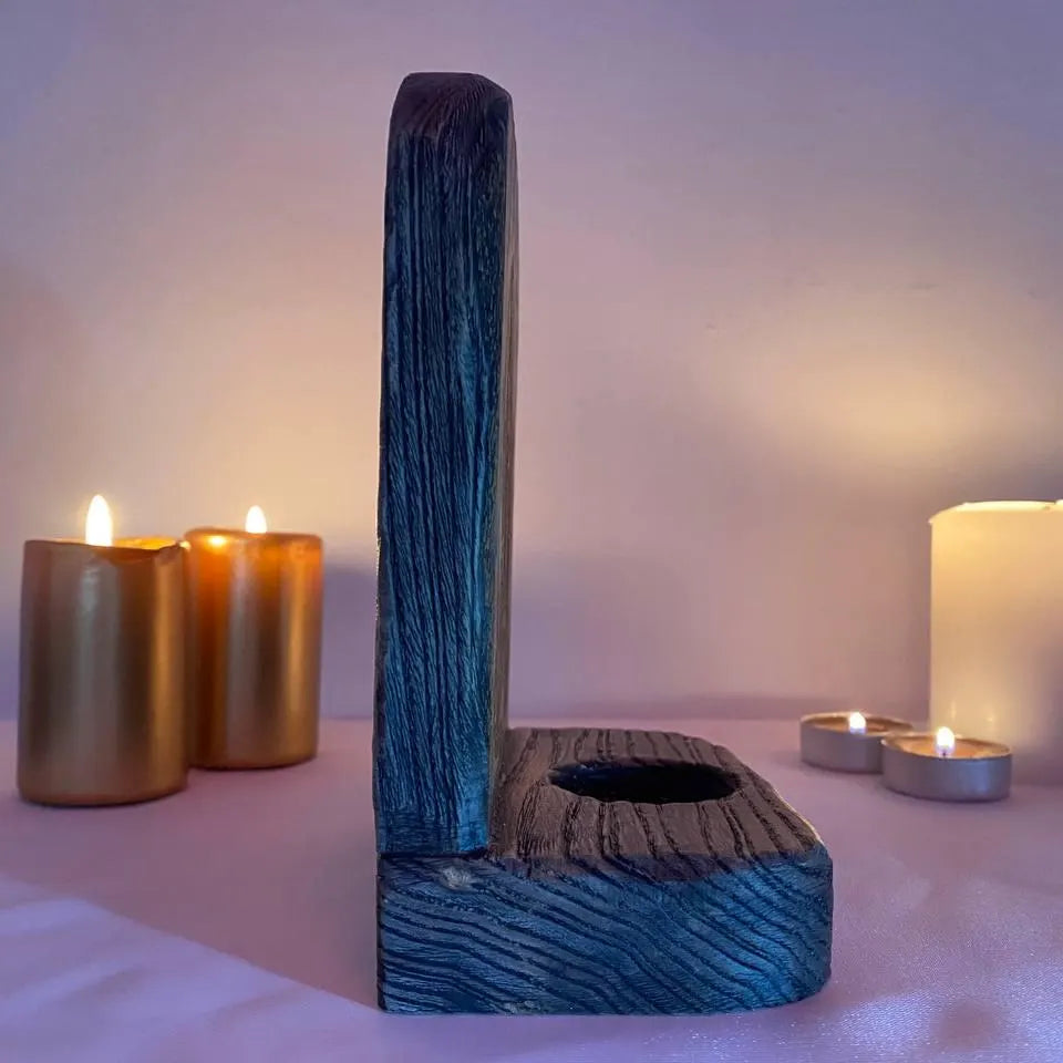 Brigid Brigid altar Imbolc altar Goddess brigid Goddess altar Celtic goddess St brigid cross Wooden candle holder Wood carving Pagan altar