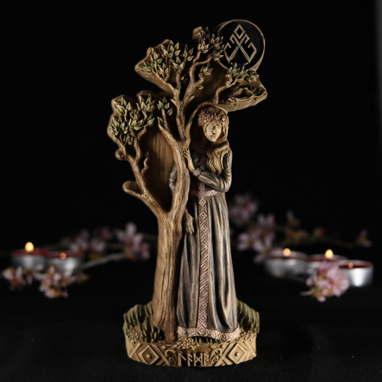 Lelya, Handcrafted Wood Sculpture for Spring and Beauty