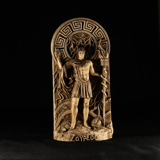 Wooden Statue Zagreus: A Mythical Carving of Ancient Greek Deity