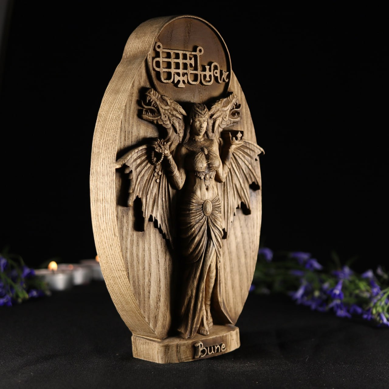 Handmade Wooden Statue Carving Bune of a Great and Powerful Duke
