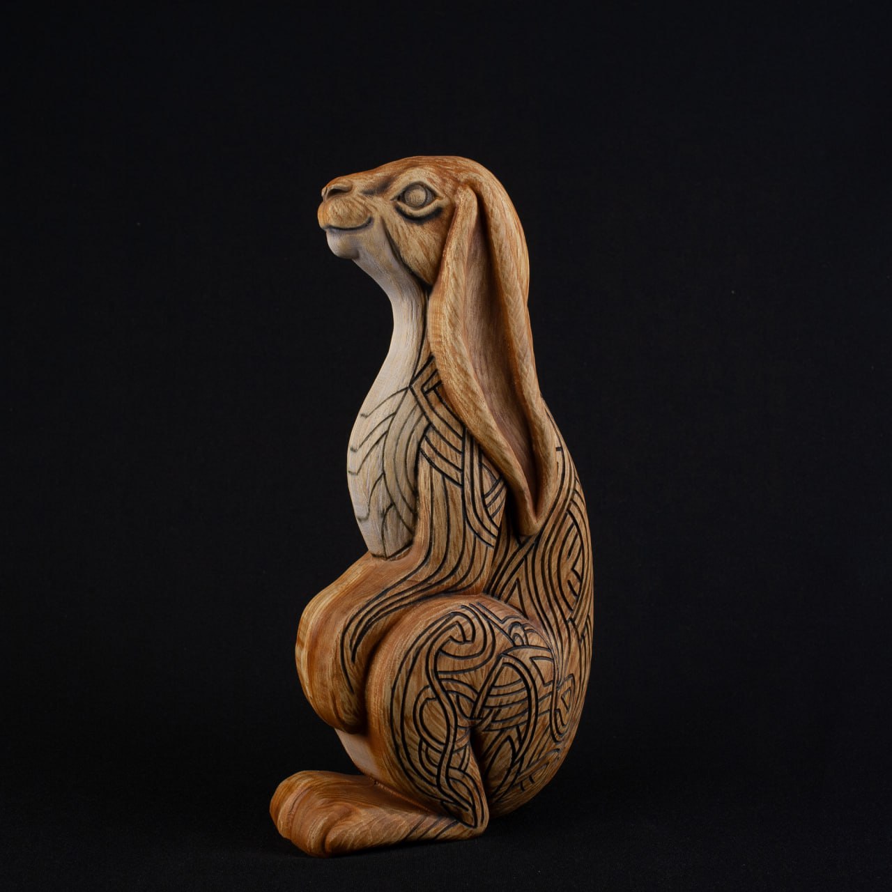 Wooden Norse Pagan Rabbit Statue: Symbol of Life & Fertility – Art ...