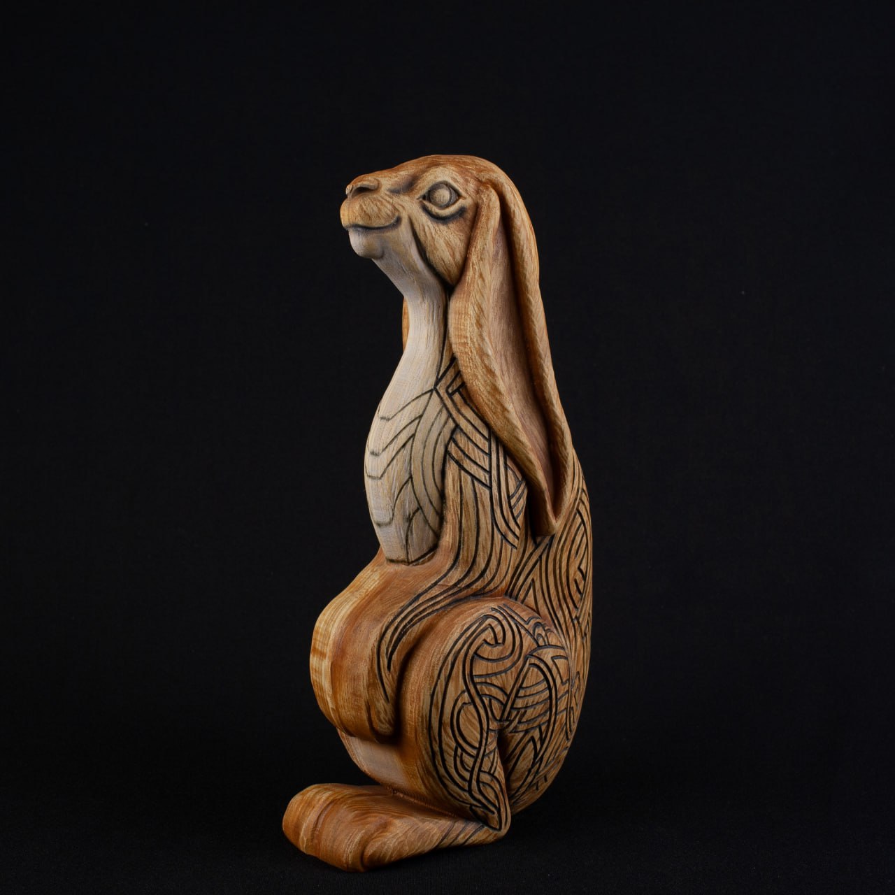 Wooden Norse Pagan Rabbit Statue: Symbol of Life & Fertility – Art ...