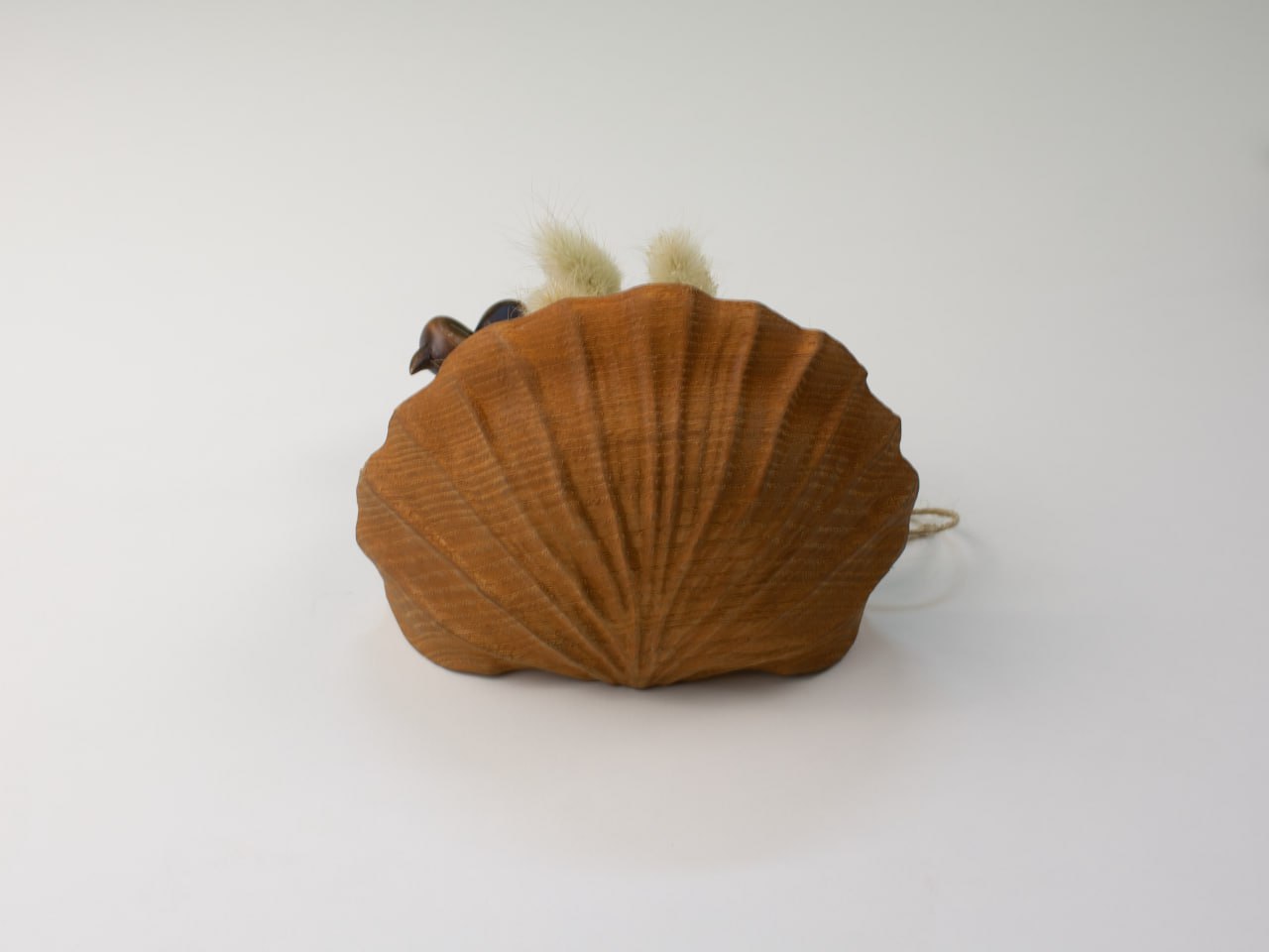 Seashell-Inspired Wooden Shelf