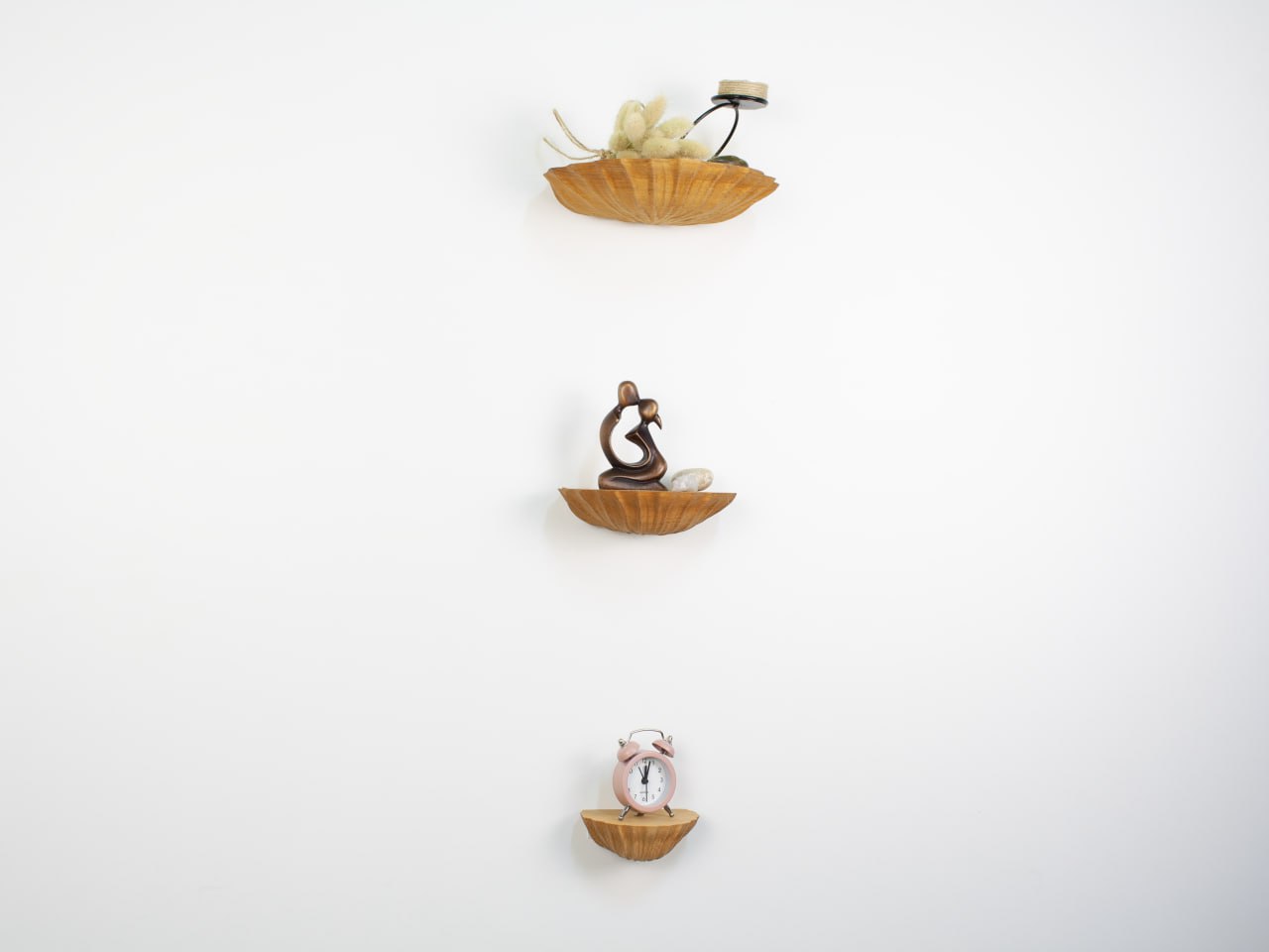 Seashell-Inspired Wooden Shelf
