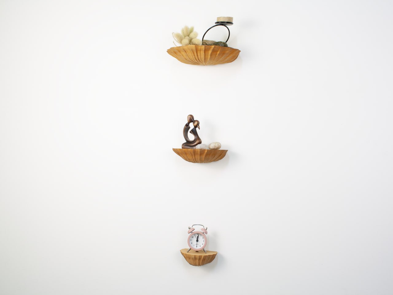 Seashell-Inspired Wooden Shelf