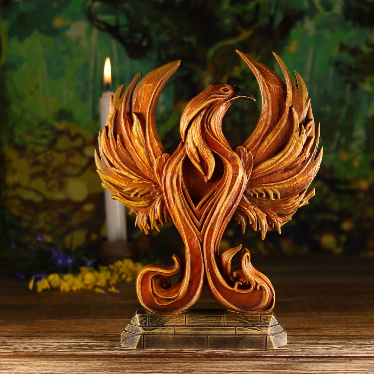 Ashen Phoenix Art Statue