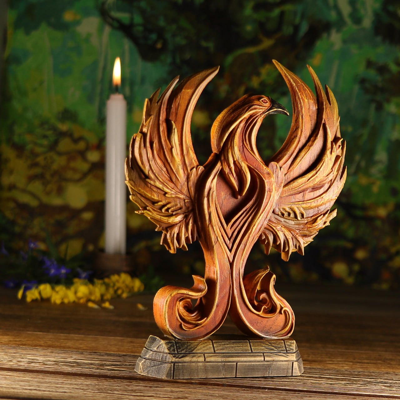 Ashen Phoenix Art Statue