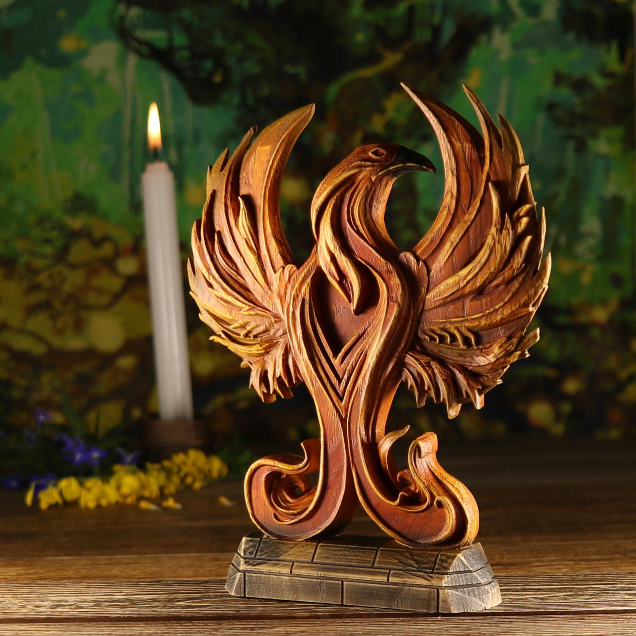 Ashen Phoenix Art Statue