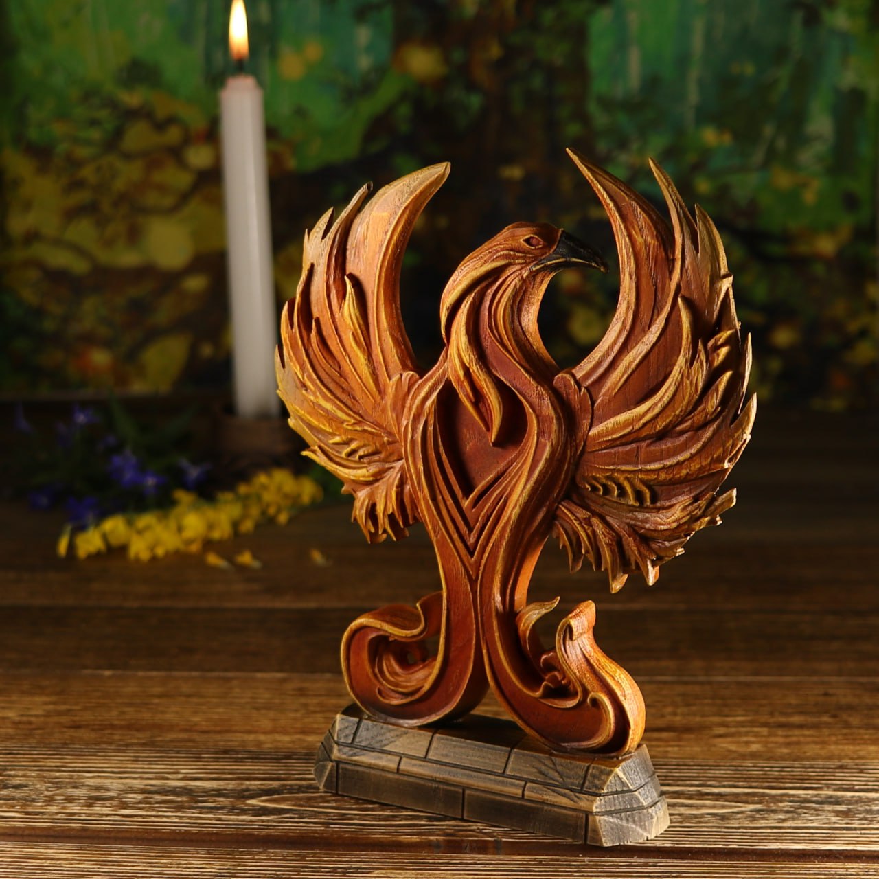 Ashen Phoenix Art Statue