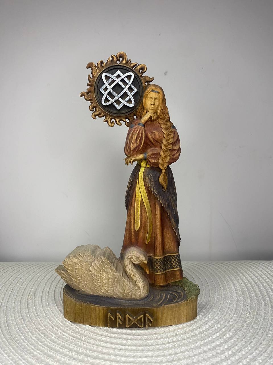 Lada Wooden Statue – Slavic Goddess of Love & Beauty Pagan Mythology Decor
