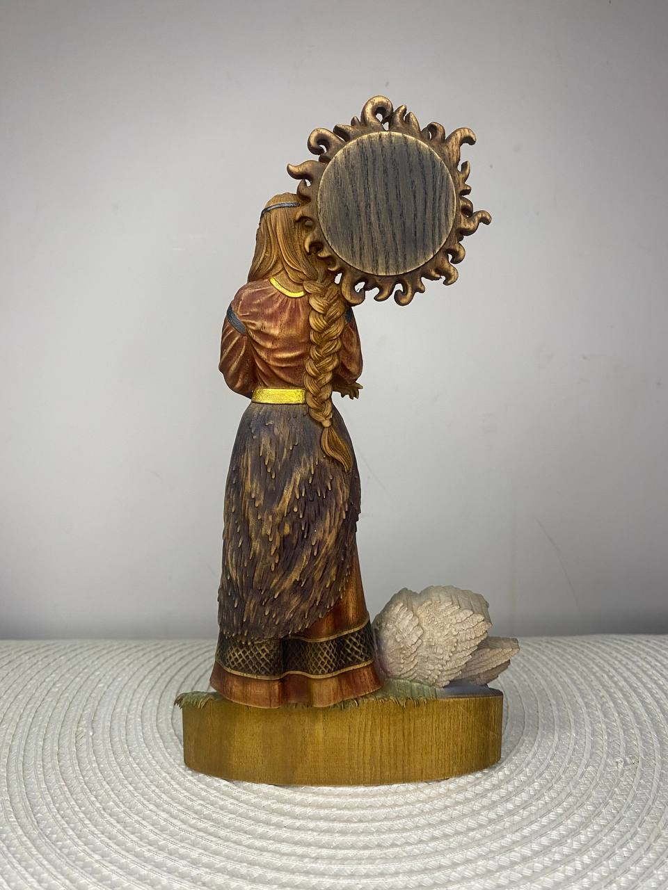 Lada Wooden Statue – Slavic Goddess of Love & Beauty Pagan Mythology Decor