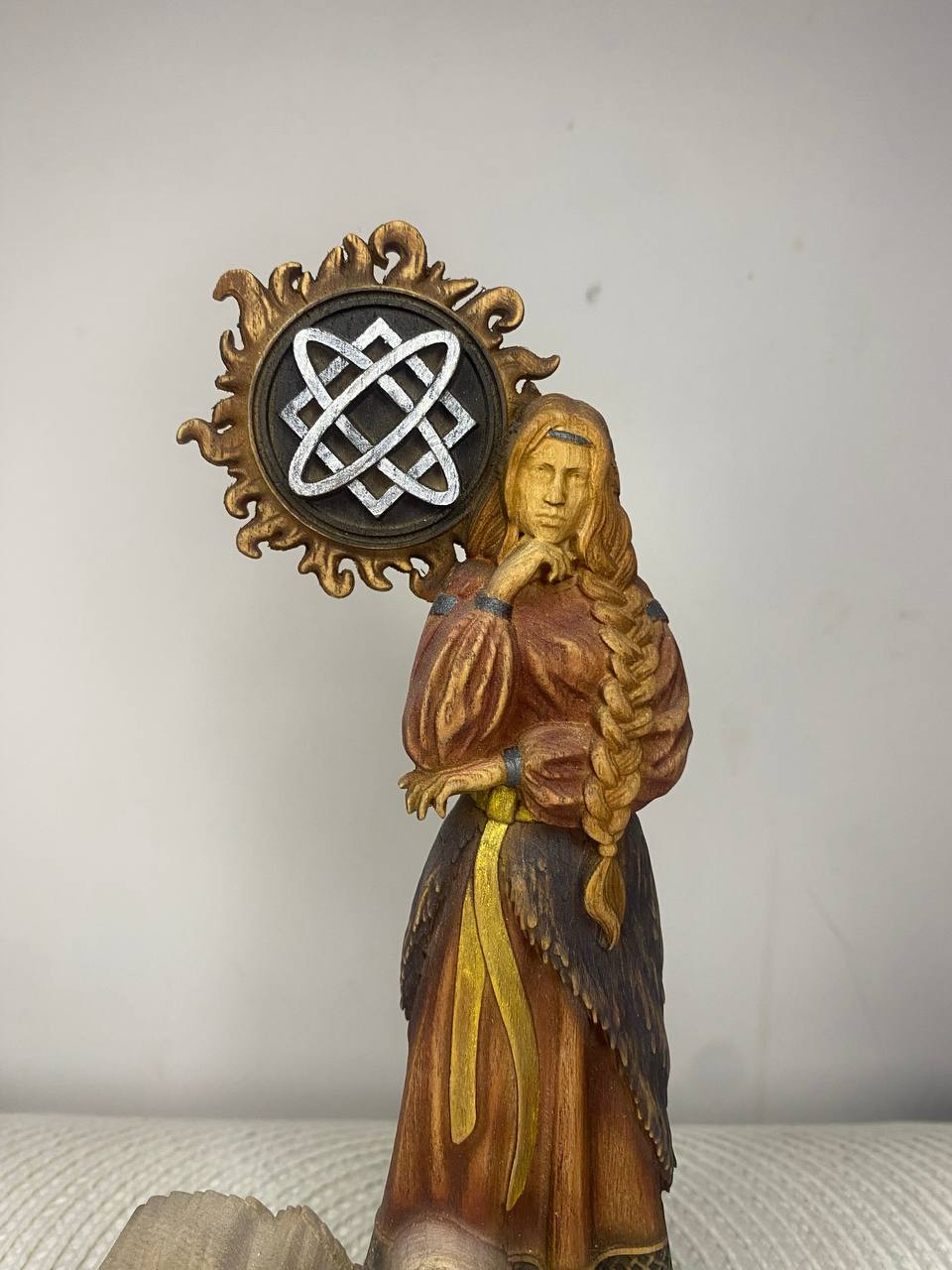 Lada Wooden Statue – Slavic Goddess of Love & Beauty Pagan Mythology Decor