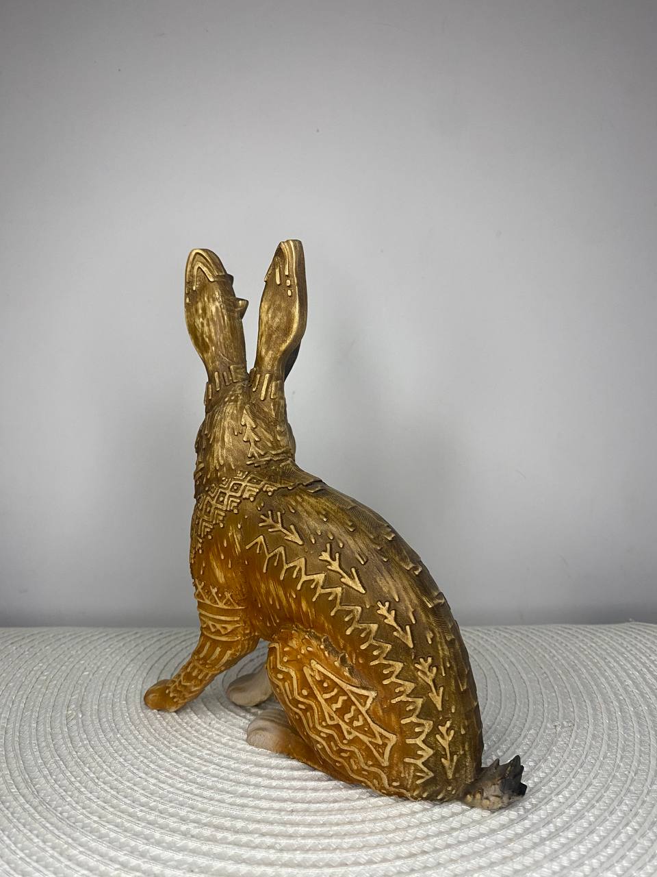 Jackalope Jackalope Statue Rabbit Statue Cryptic Rabbit Bunny Cryptozoology Wood Statue Wood Carving Wood Sculpture Jackalope Art Pagan