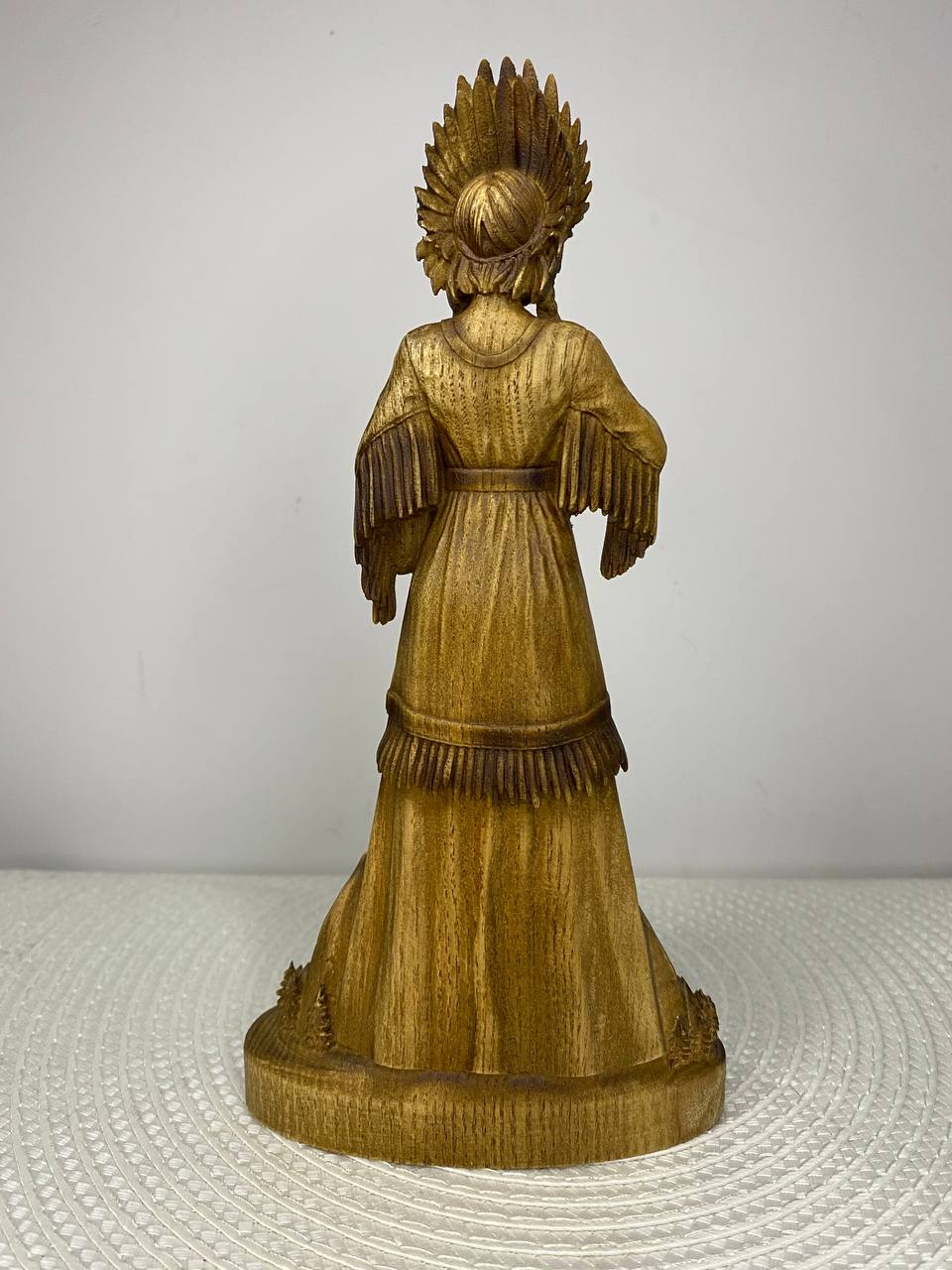 Mother Earth Goddess Wooden Statue – Fertility Goddess, Wiccan Pagan Altar Figurine