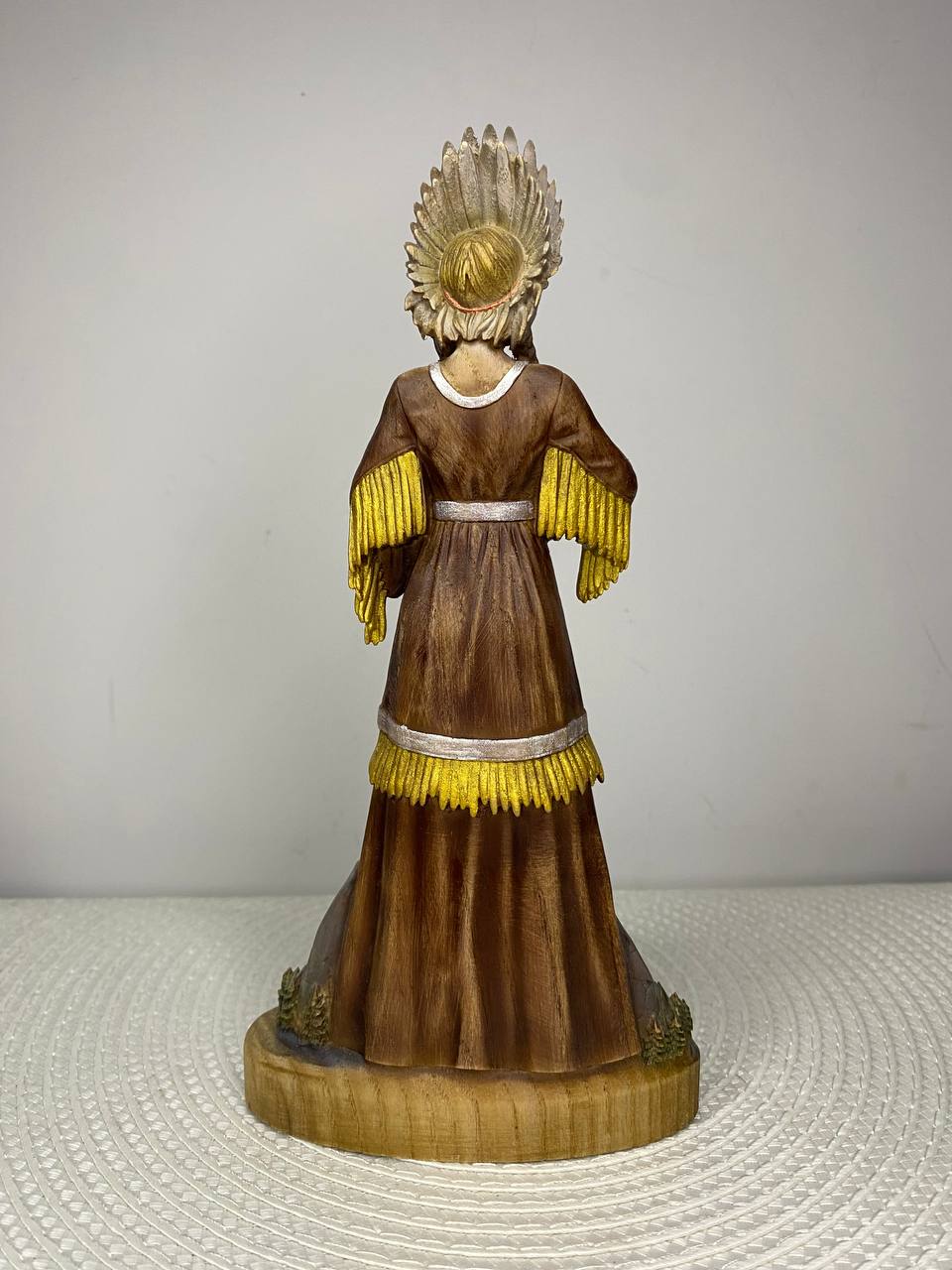 Mother Earth Goddess Wooden Statue – Fertility Goddess, Wiccan Pagan Altar Figurine