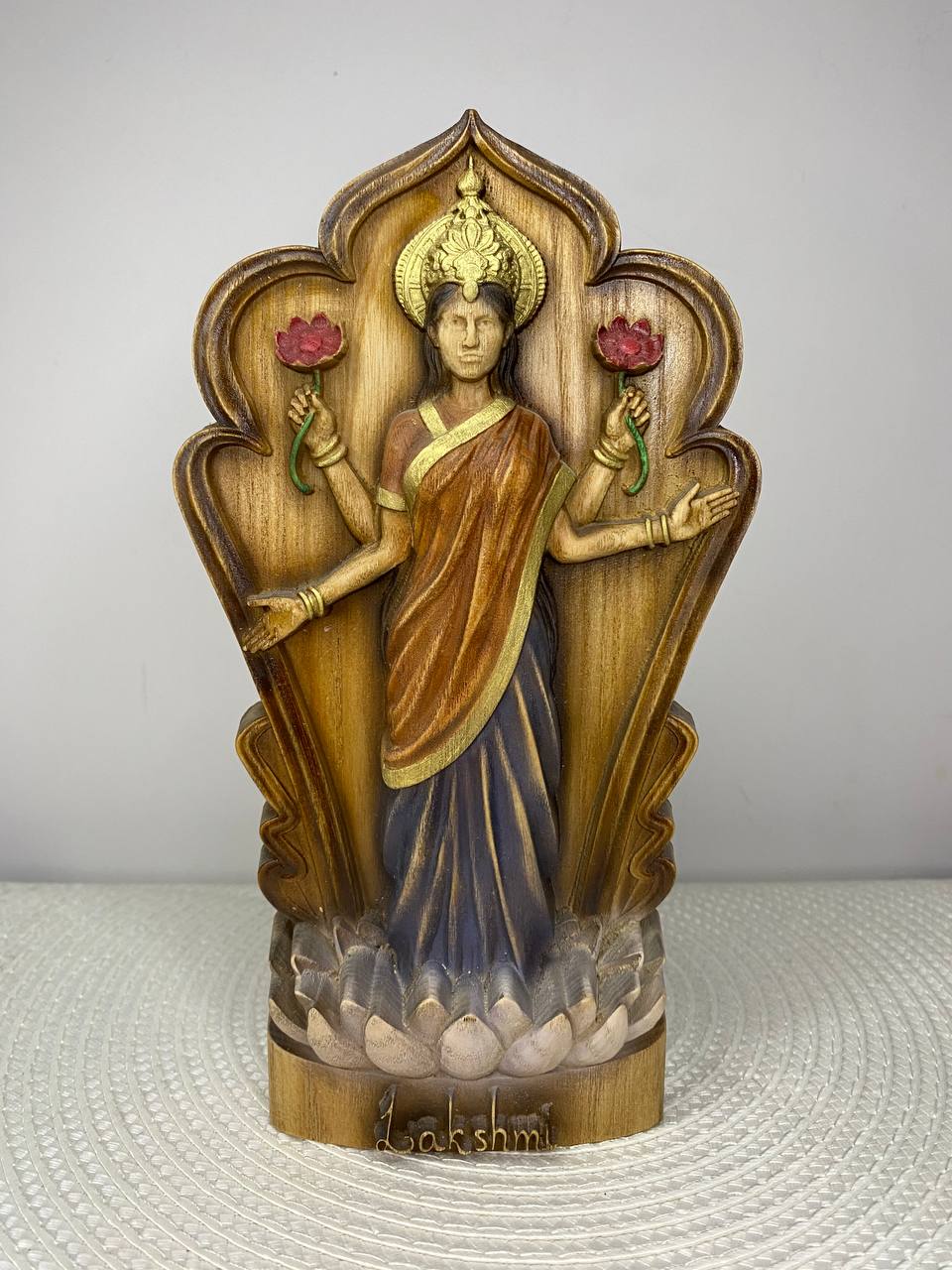 Lakshmi Statue Hindu Goddess Goddess Lakshmi Goddess Idol Goddess of Wealth Laxmi Statue Lakshmi Sculpture Hindu God Goddess Statue Hindu Art