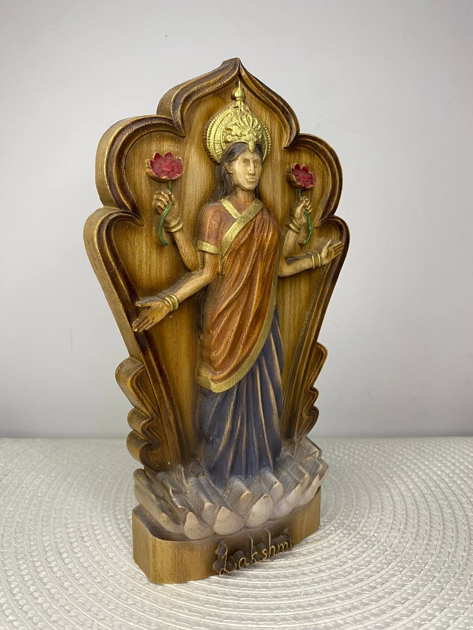 Lakshmi Statue Hindu Goddess Goddess Lakshmi Goddess Idol Goddess of Wealth Laxmi Statue Lakshmi Sculpture Hindu God Goddess Statue Hindu Art
