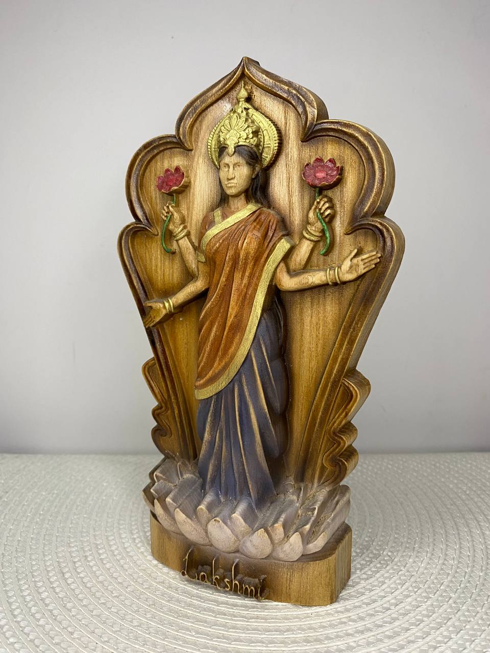 Lakshmi Statue Hindu Goddess Goddess Lakshmi Goddess Idol Goddess of Wealth Laxmi Statue Lakshmi Sculpture Hindu God Goddess Statue Hindu Art